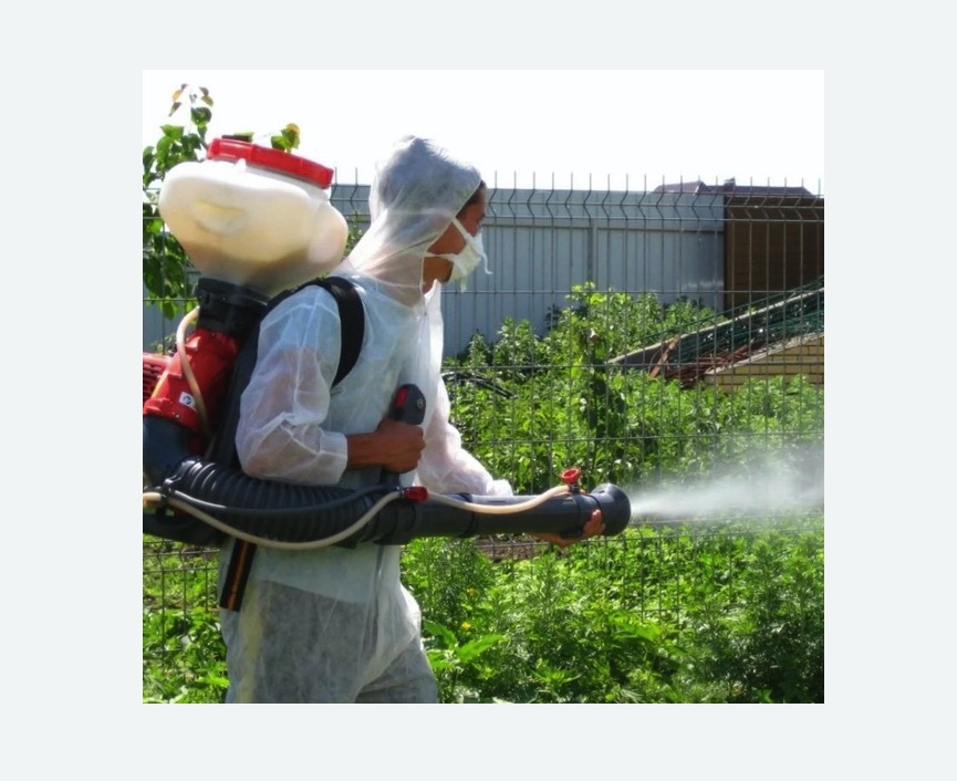 Акарицидная обработка территории в Болгаре